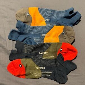 Men’s Feetures Elite Light Cushion No Show Tab Athletic Ankle Sport Sock XL